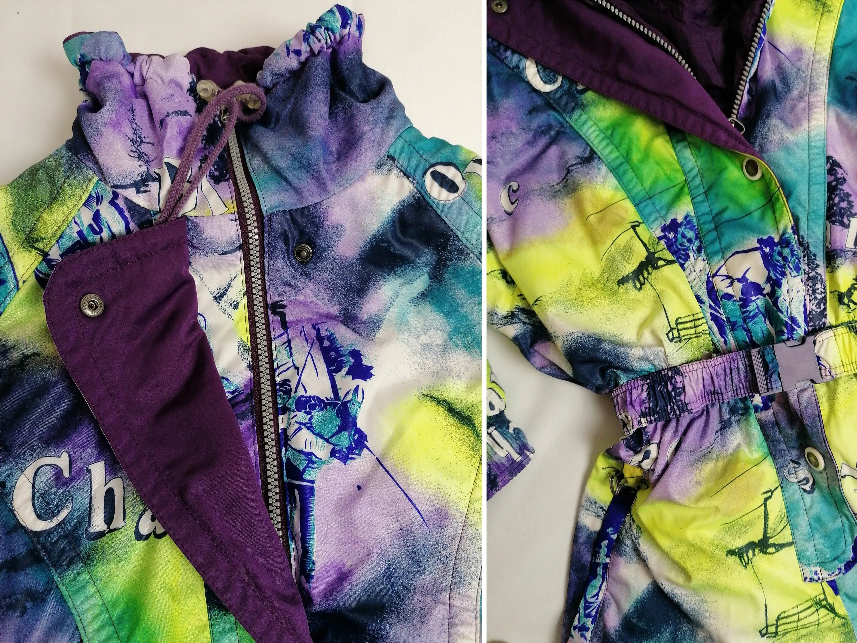 80's 90's Made in Finland Tie-Dye Ski Suit - size S-M