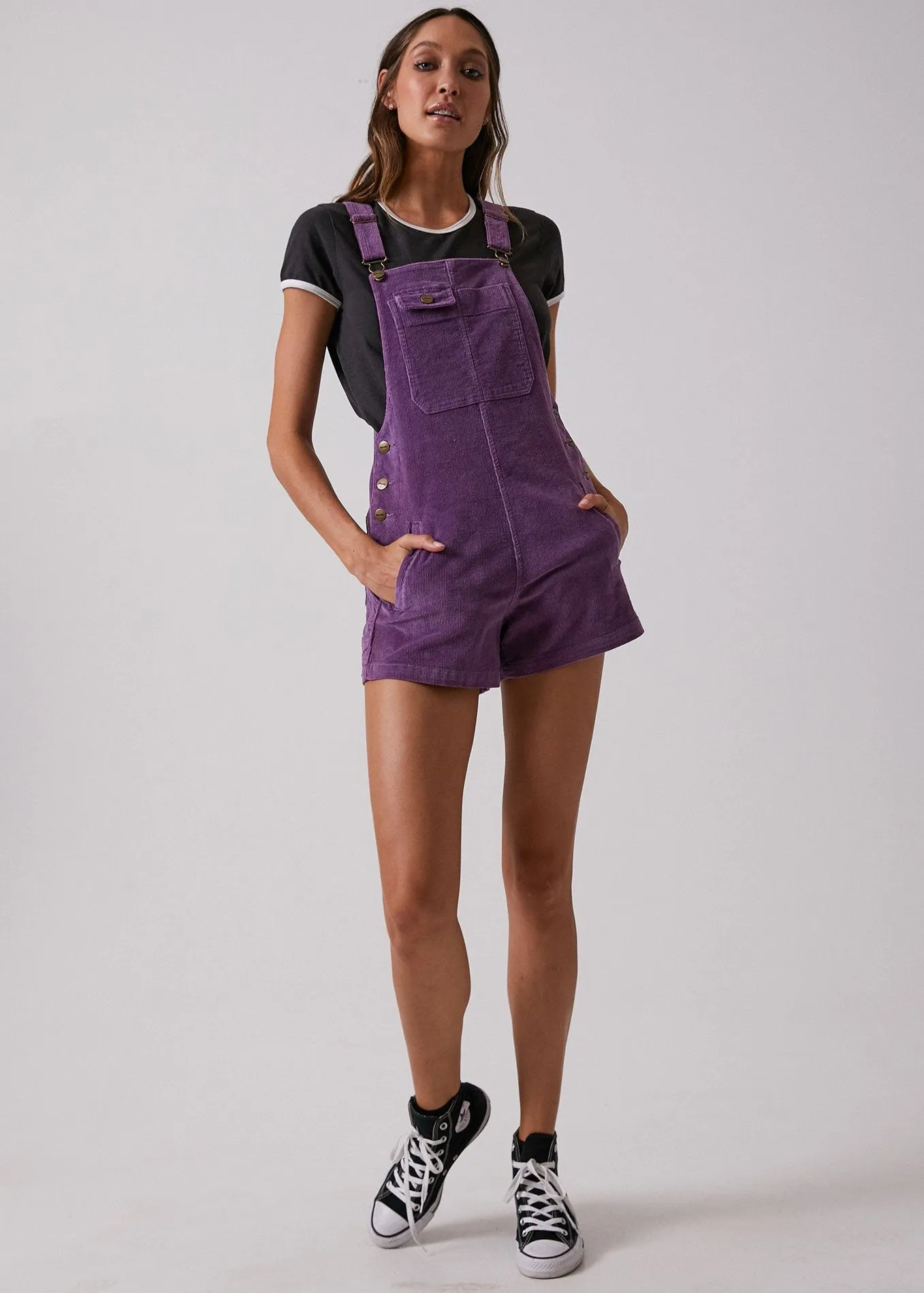 Afends Womens Junebug - Cord Overalls