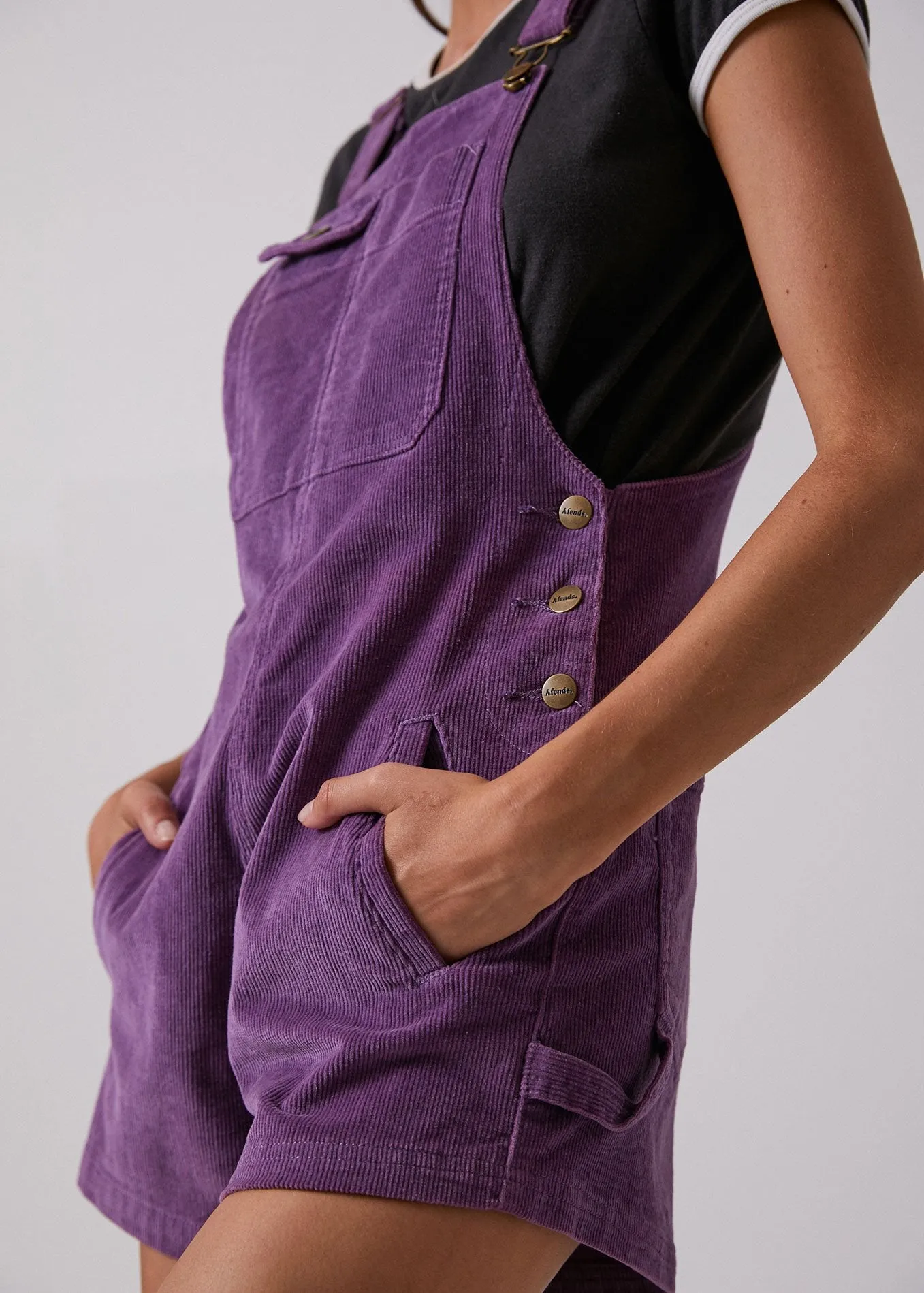 Afends Womens Junebug - Cord Overalls