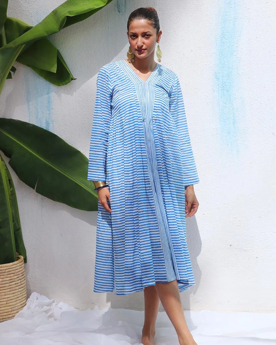 Amaris Handprinted Cotton Dress - WITC