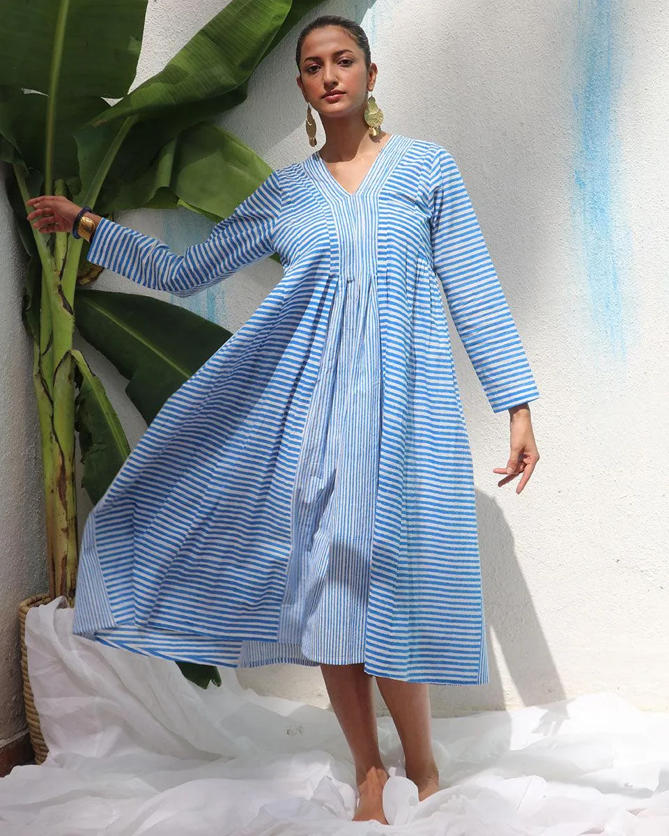 Amaris Handprinted Cotton Dress - WITC