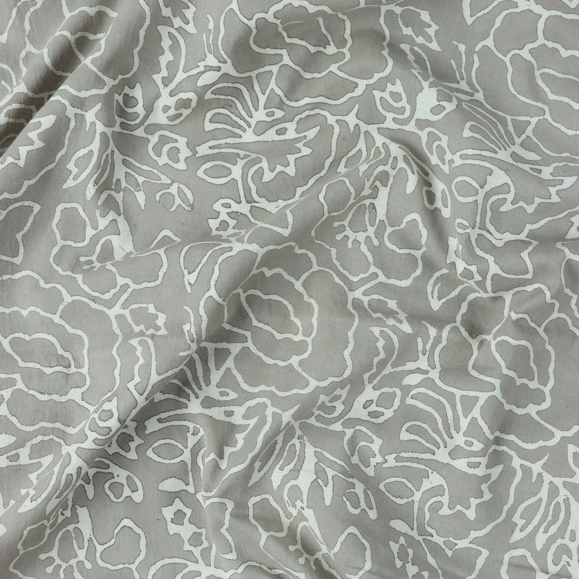 Block Floral Printed Voile Printed Cotton Fabric