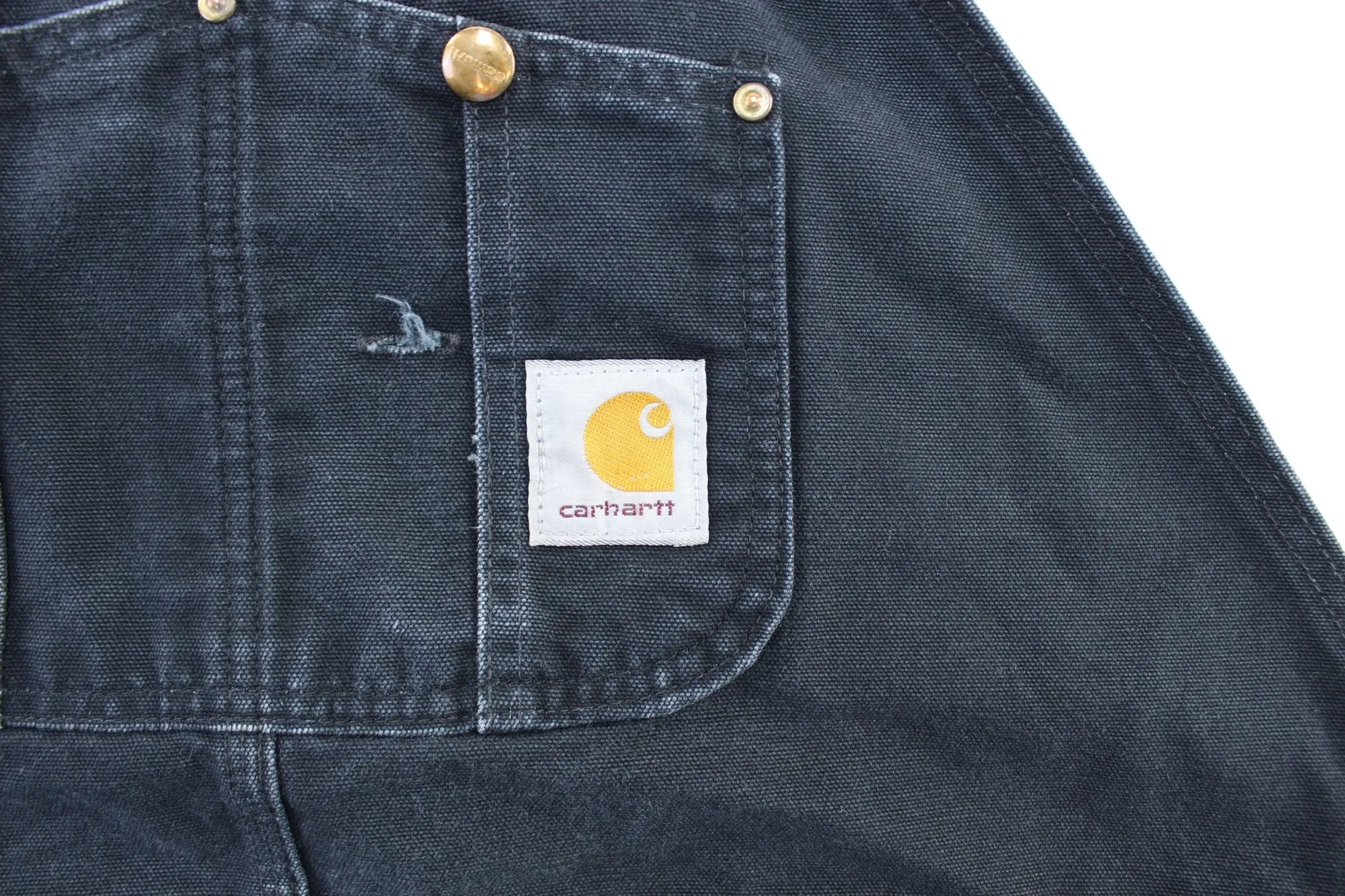 Carhartt Logo Patch Black Overalls