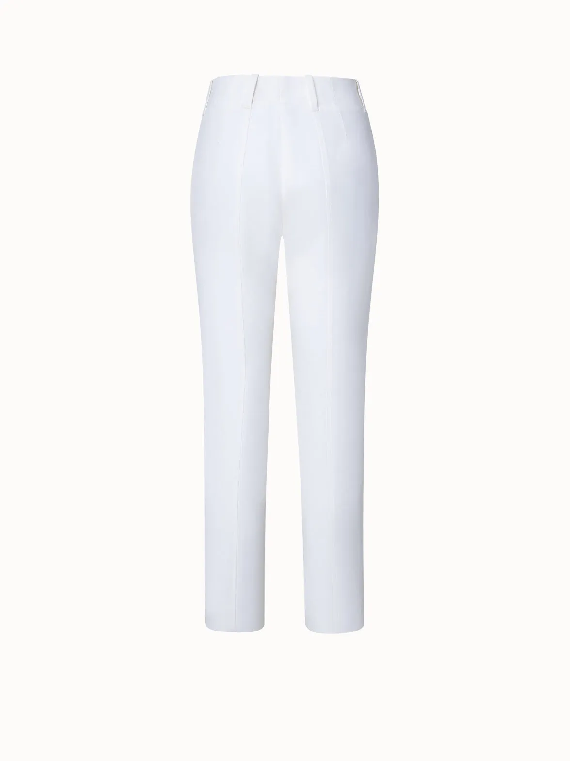 Cotton Silk Double-Face Slim Pants