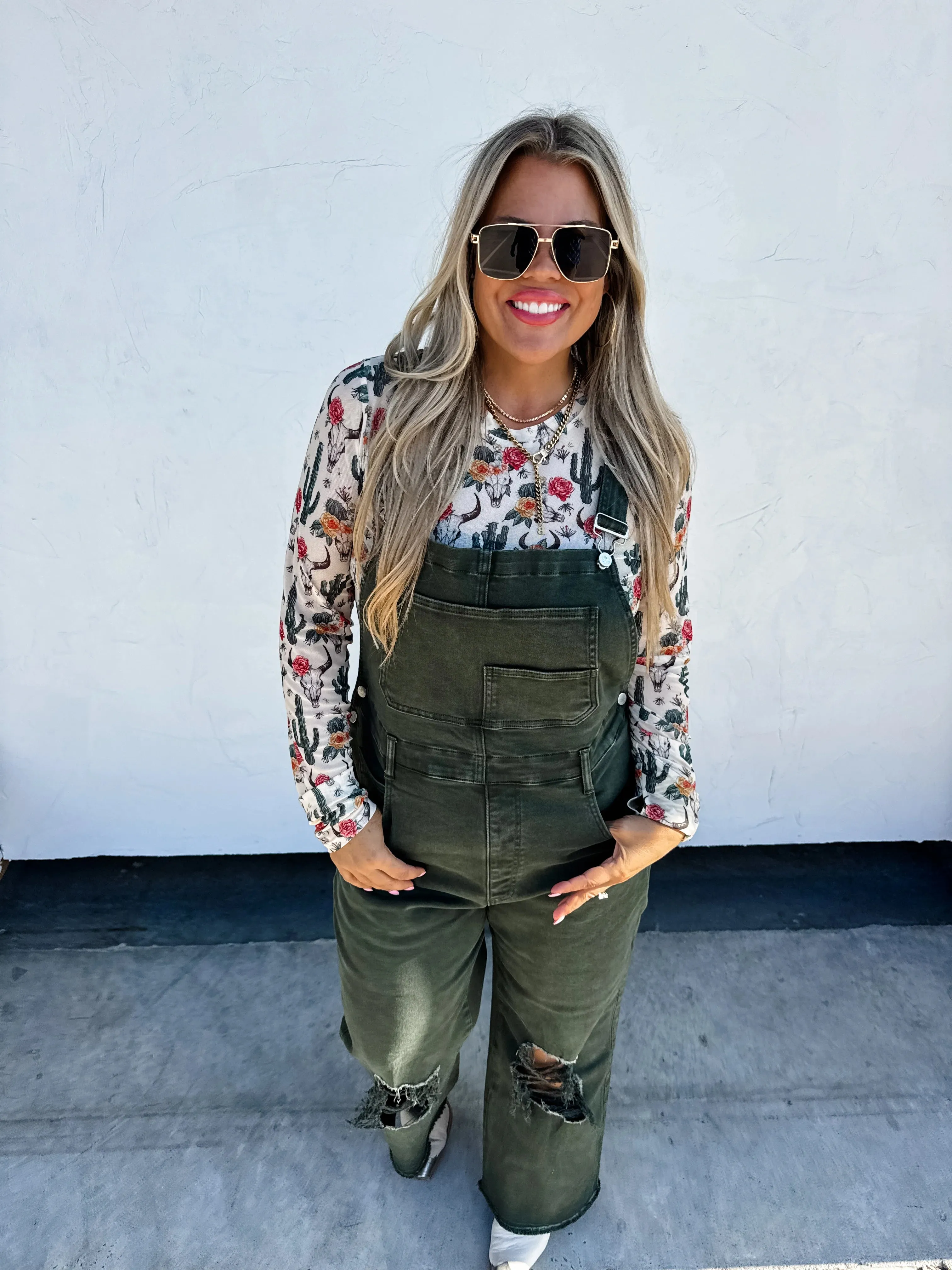 Dahlia Crop Overalls - Olive {Pre-Order}