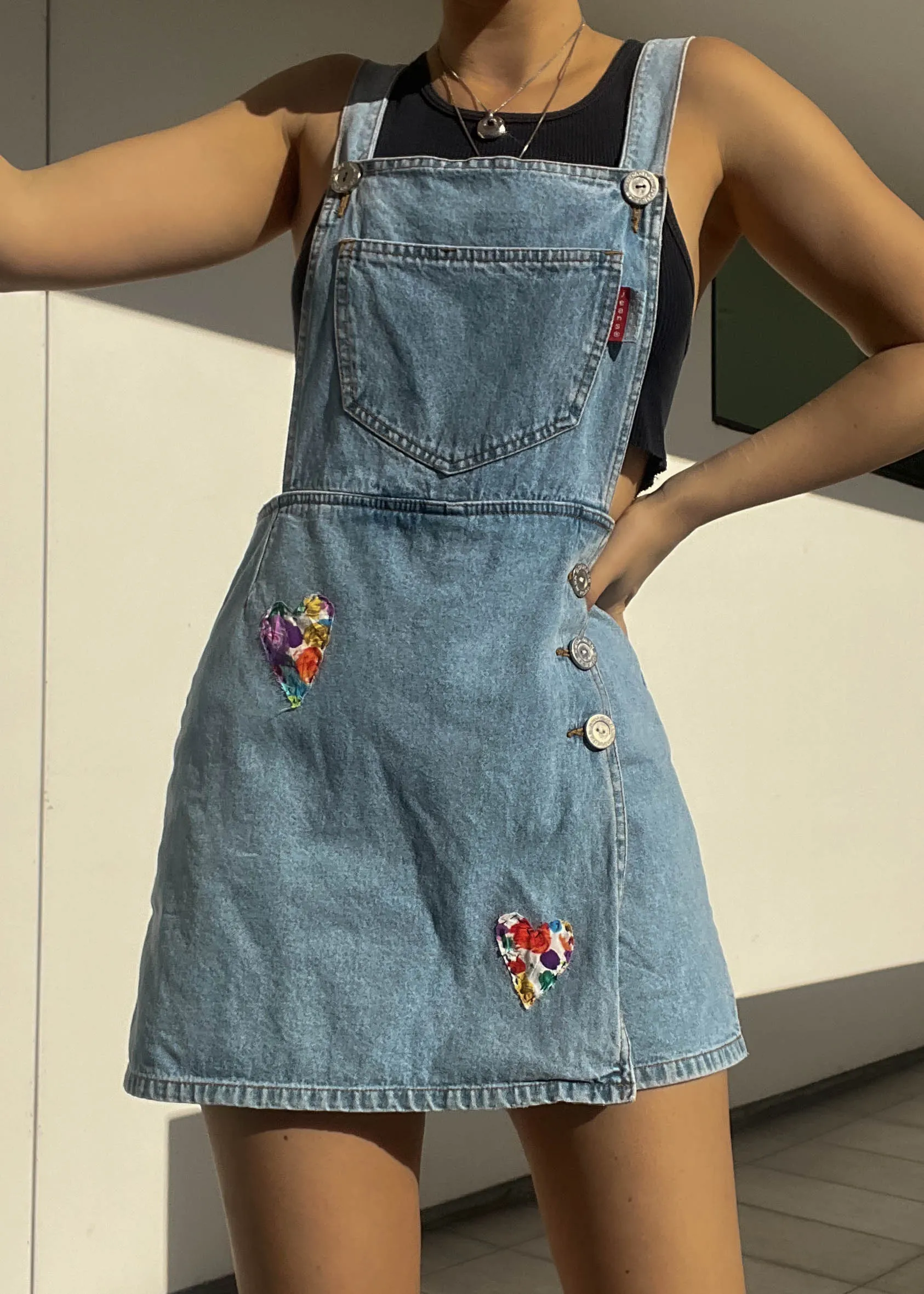 Denim Skort Overalls (M)