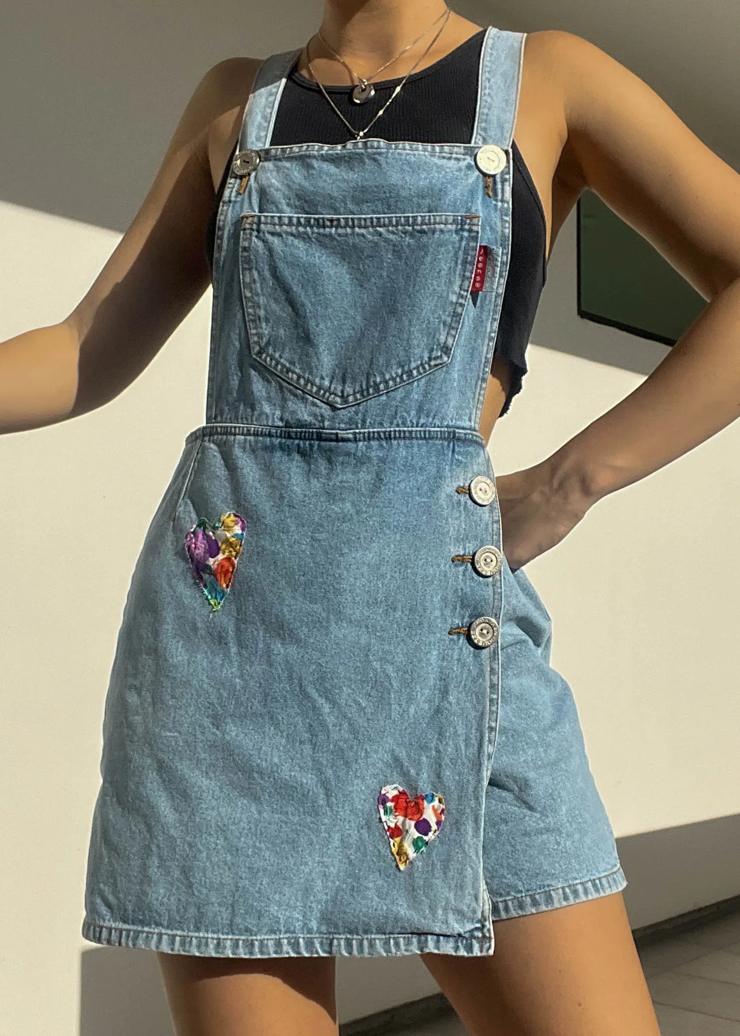 Denim Skort Overalls (M)