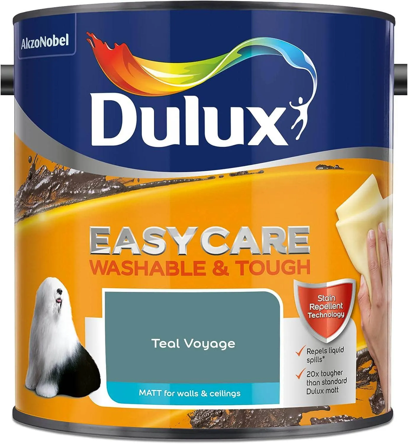 Dulux Easycare Matt Emulsion 2.5L - Teal Voyage