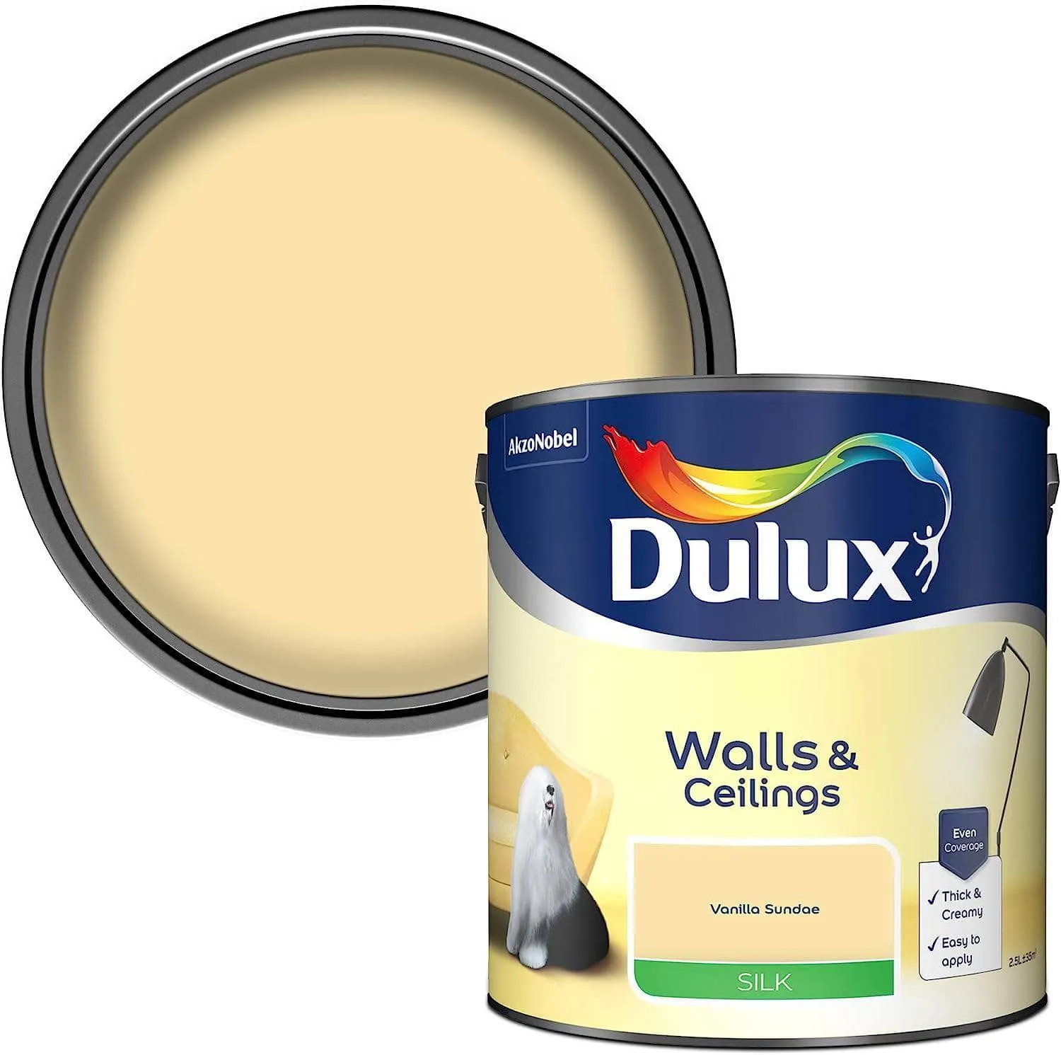 Dulux Silk Emulsion 2.5L Vanilla Sundae