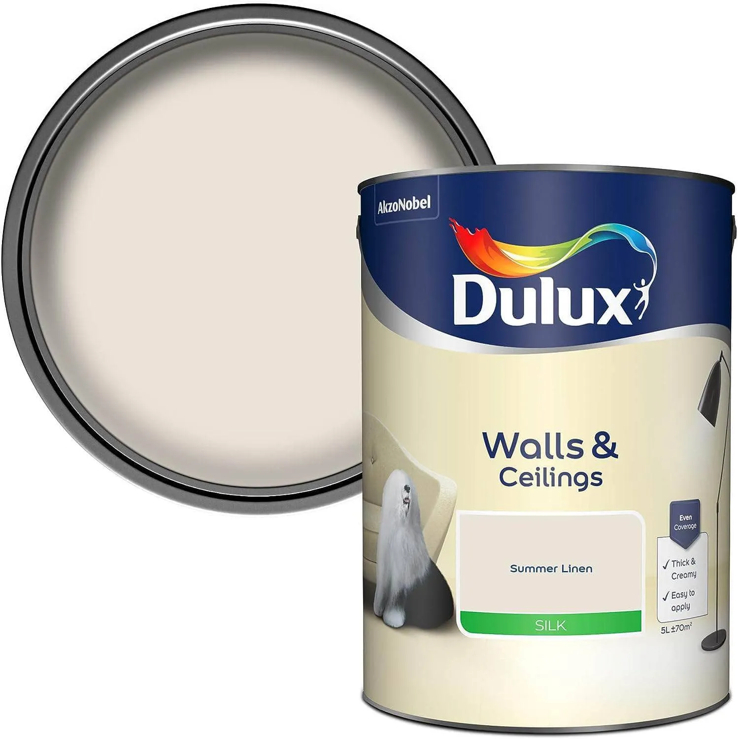 Dulux Silk Emulsion 5L - Summer Linen