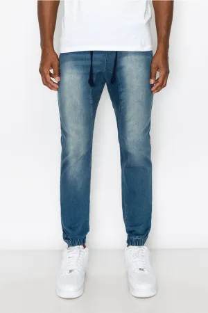 Essential Denim Jogger Pants - Dark Indigo