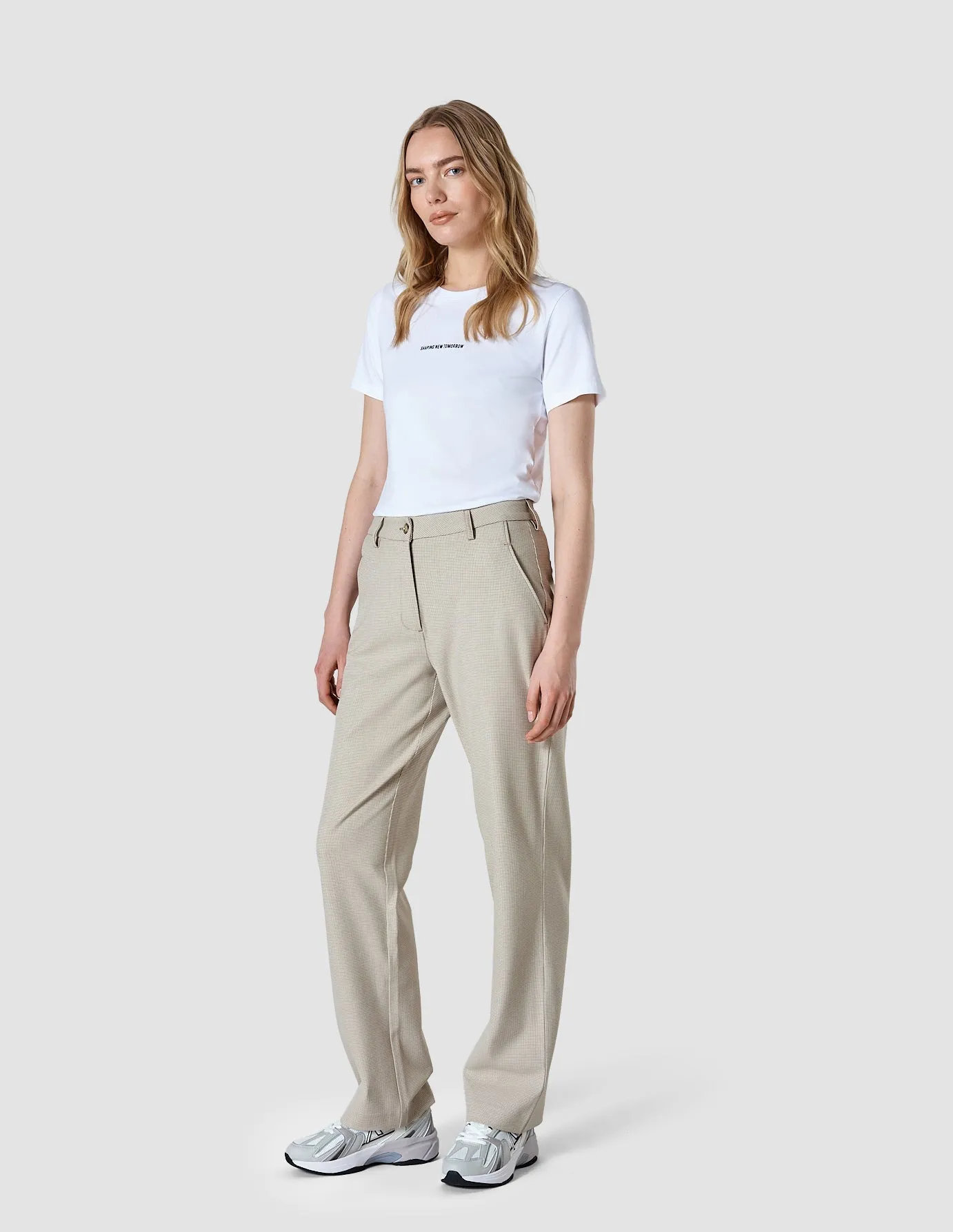 Essential Pants Straight Petite Check