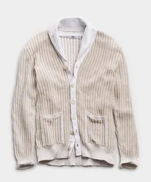 Inis Meain Beach Cardigan in Ivory