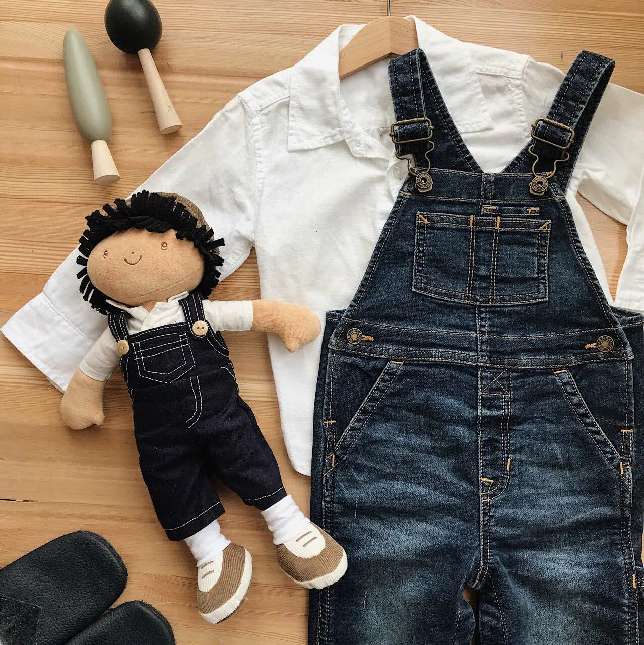 Joe Boy Doll in Dungaree and Cap