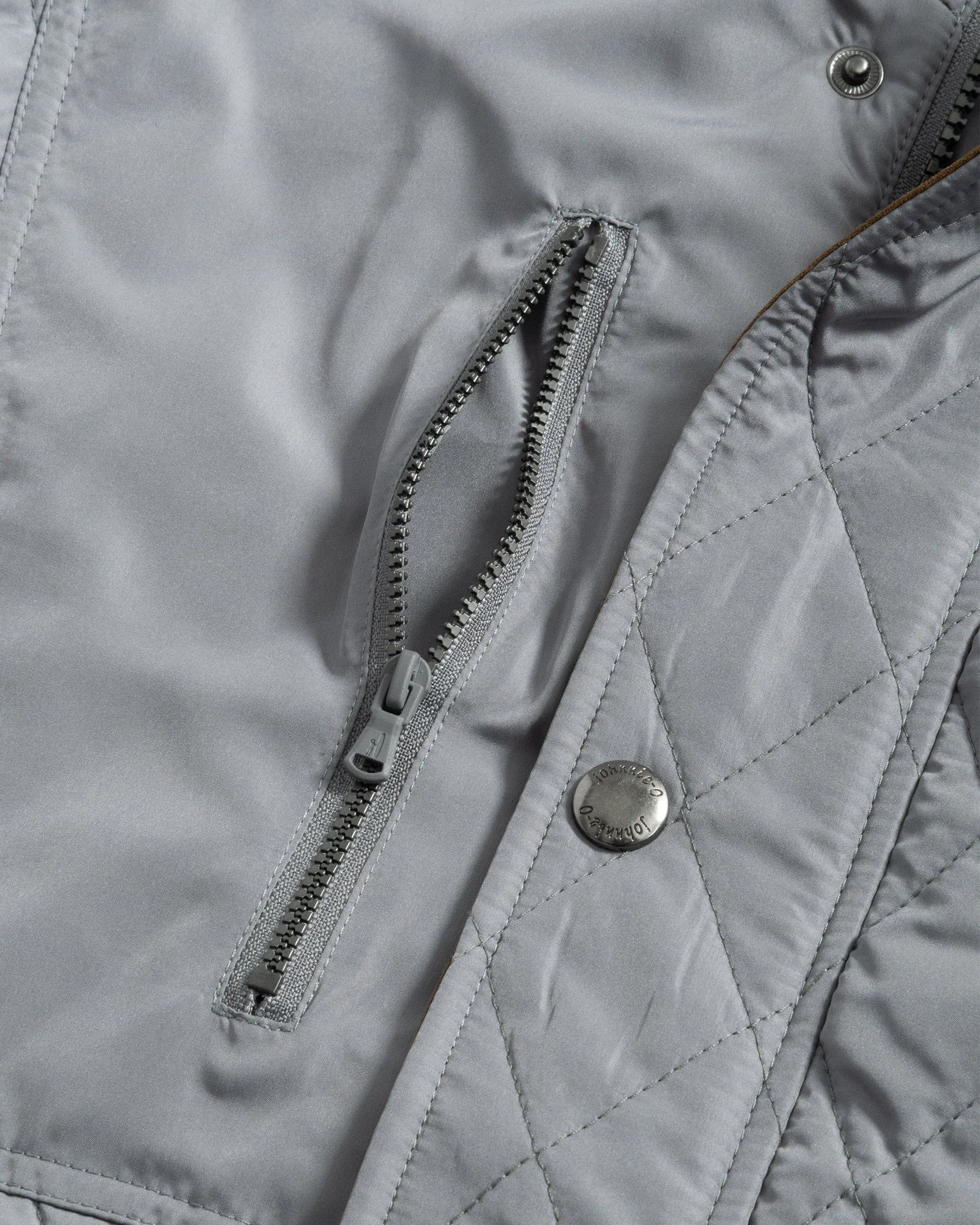 Juno Quilted Snap Jacket in Concrete by Johnnie-O