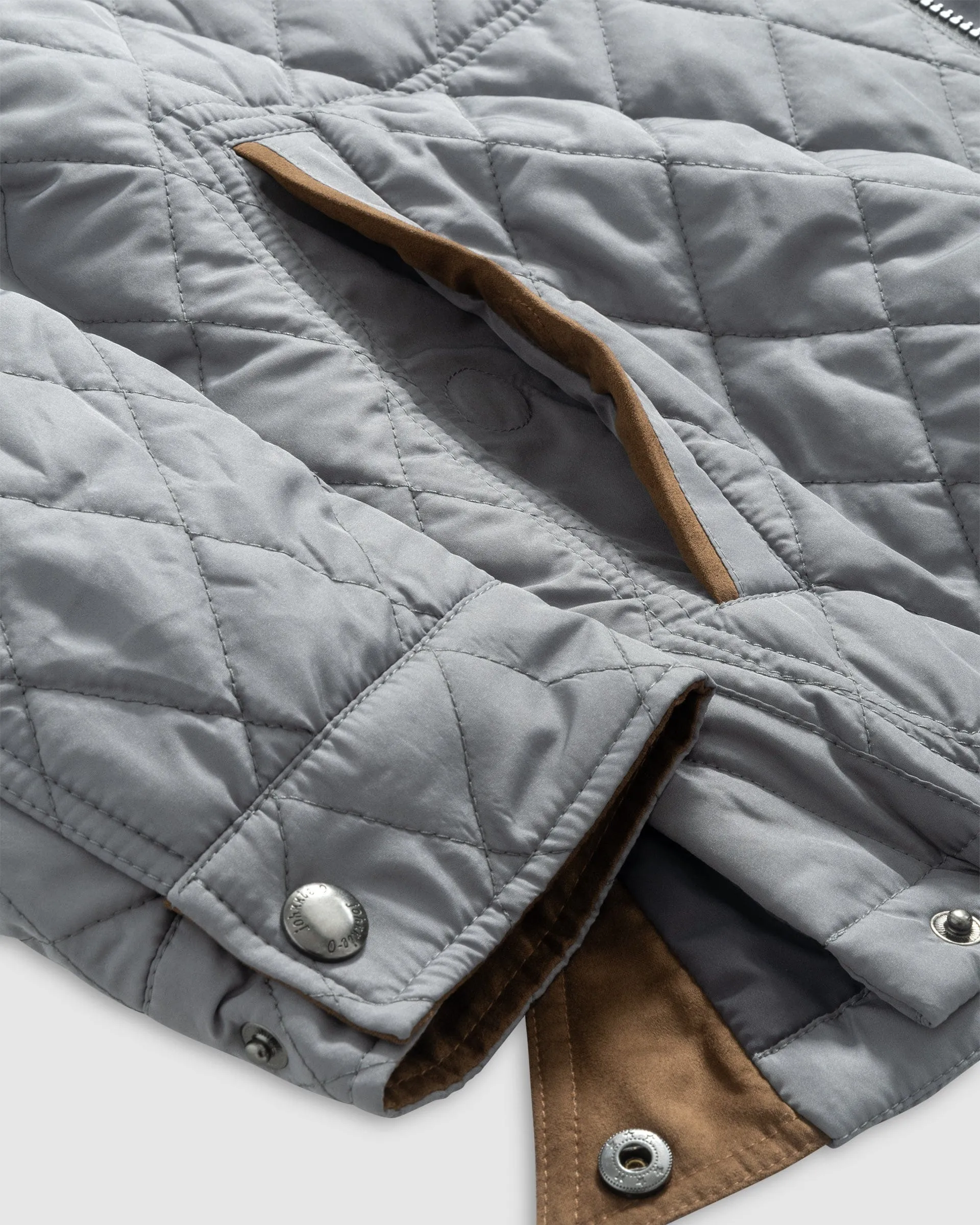 Juno Quilted Snap Jacket in Concrete by Johnnie-O