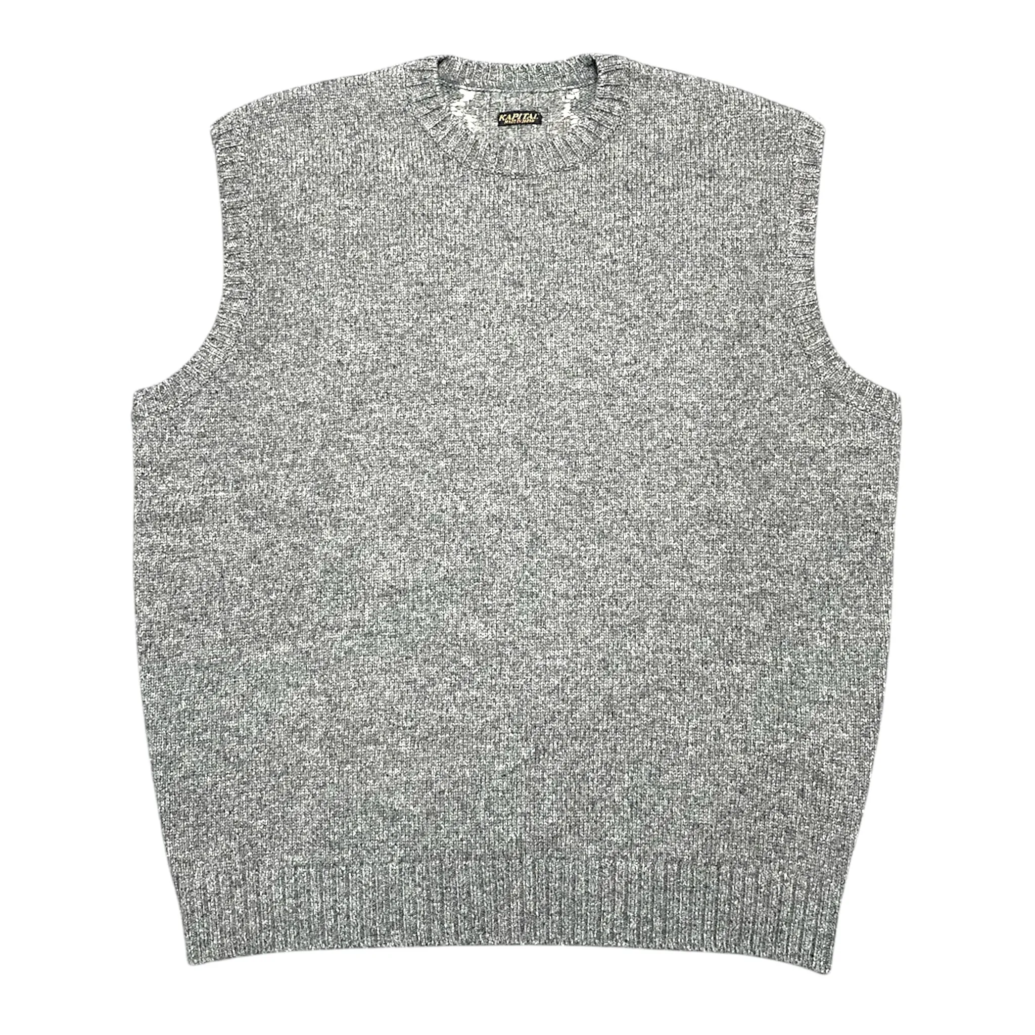 Kapital 5G Cotton Knit Bone Vest Grey