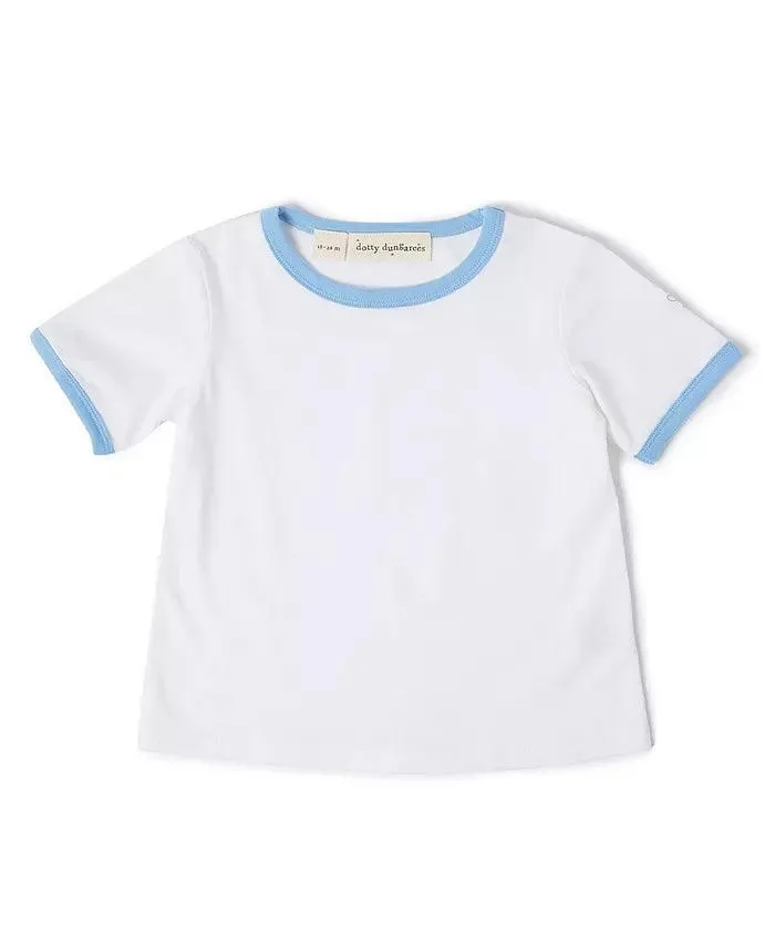 Kids Top | Jack Tee - Pale Blue | Dotty Dungarees