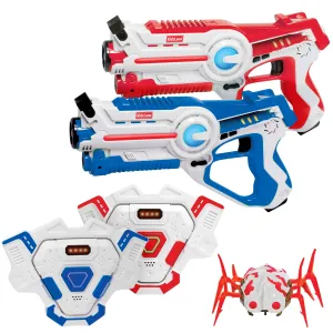 Kidzlane Laser tag Set | Lazer Tag Set of 2 with Vest and Shooting Target Spider | Indoor