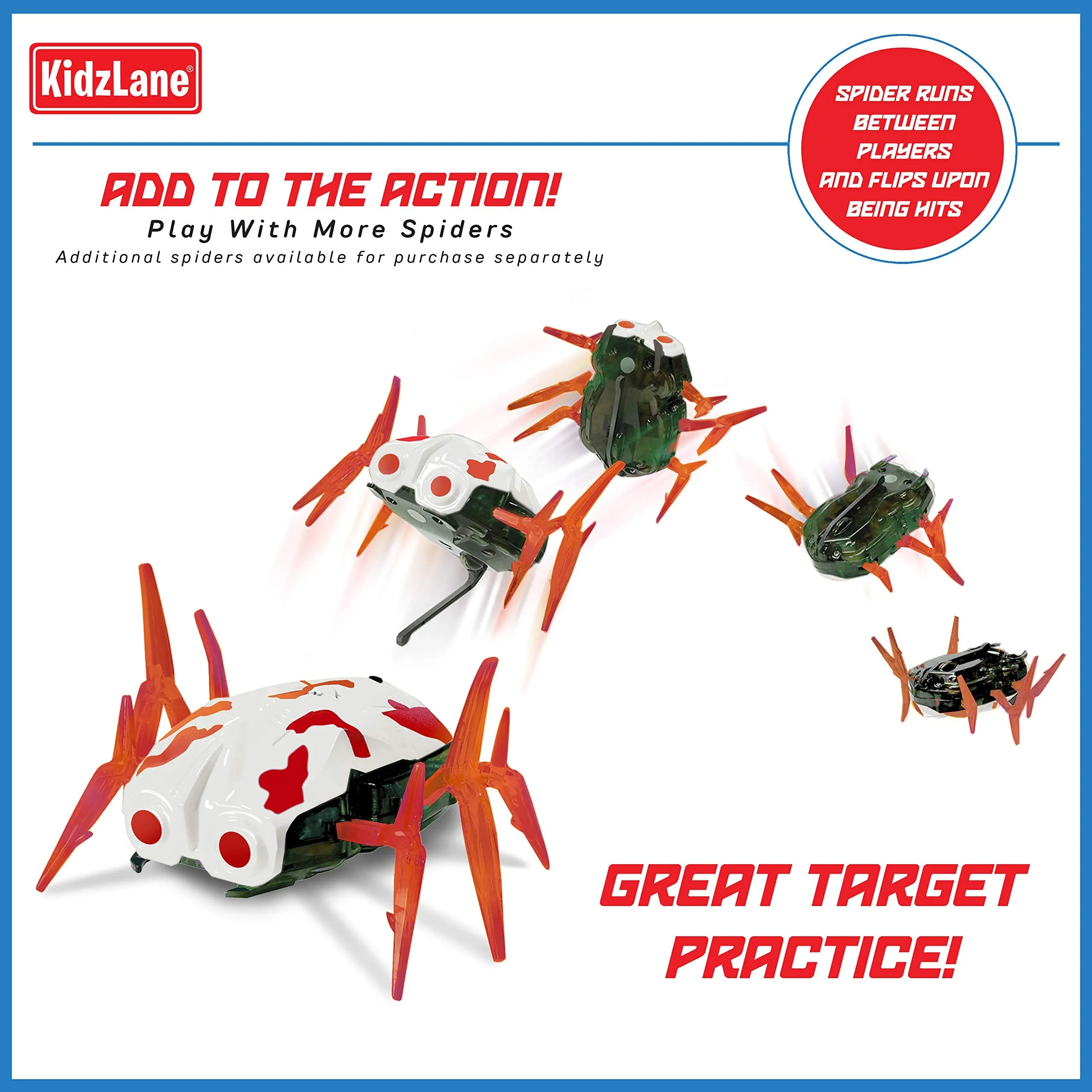 Kidzlane Laser tag Set | Lazer Tag Set of 2 with Vest and Shooting Target Spider | Indoor