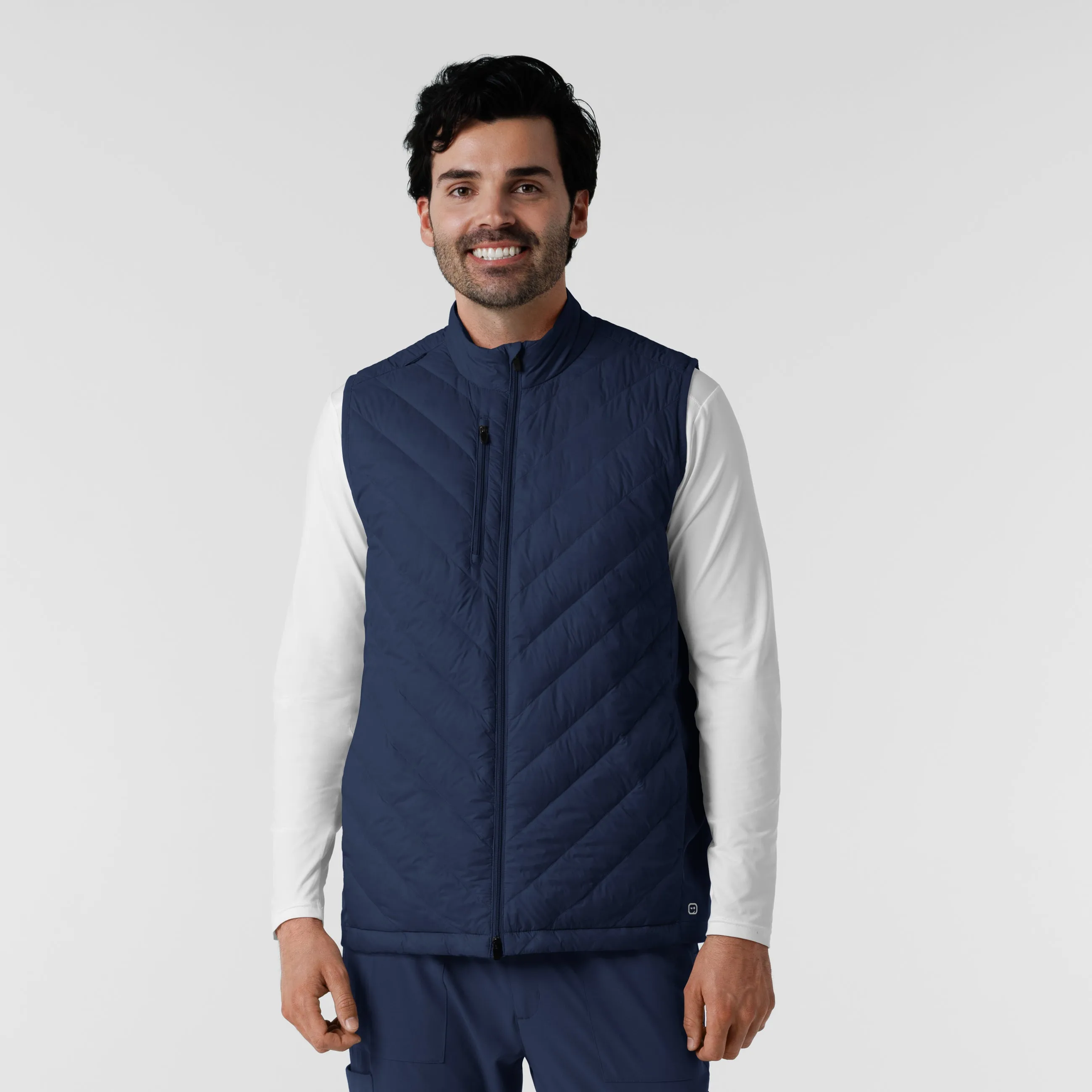 Knits and Layers Mens Quilted Scrub Vest (8377)