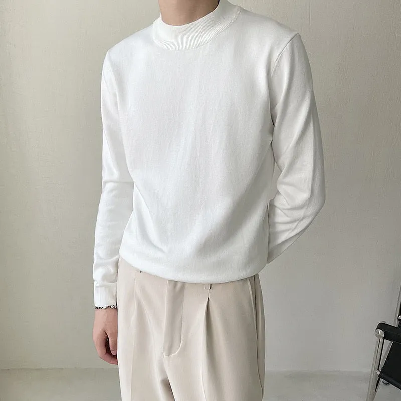 [Korean Style] 8 Colors Mock Neck Wool Sweaters