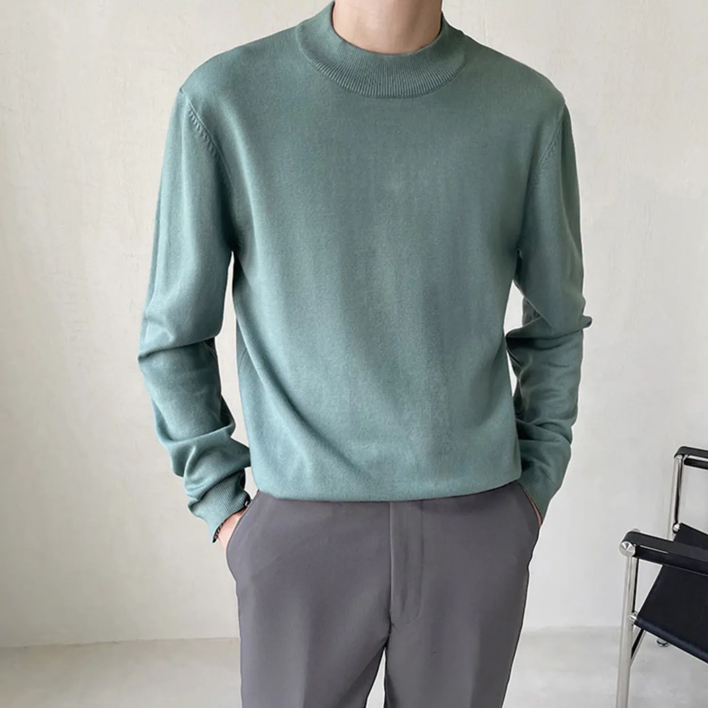 [Korean Style] 8 Colors Mock Neck Wool Sweaters