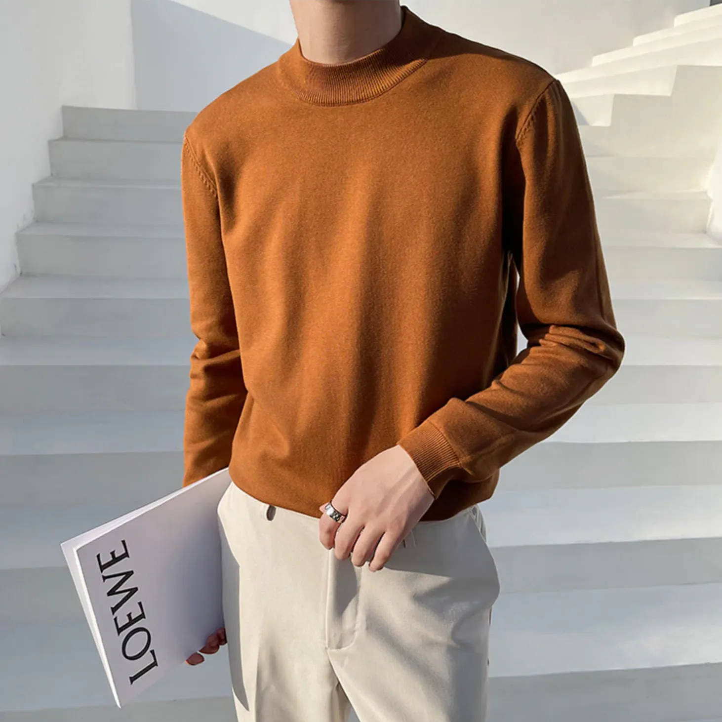 [Korean Style] 8 Colors Mock Neck Wool Sweaters