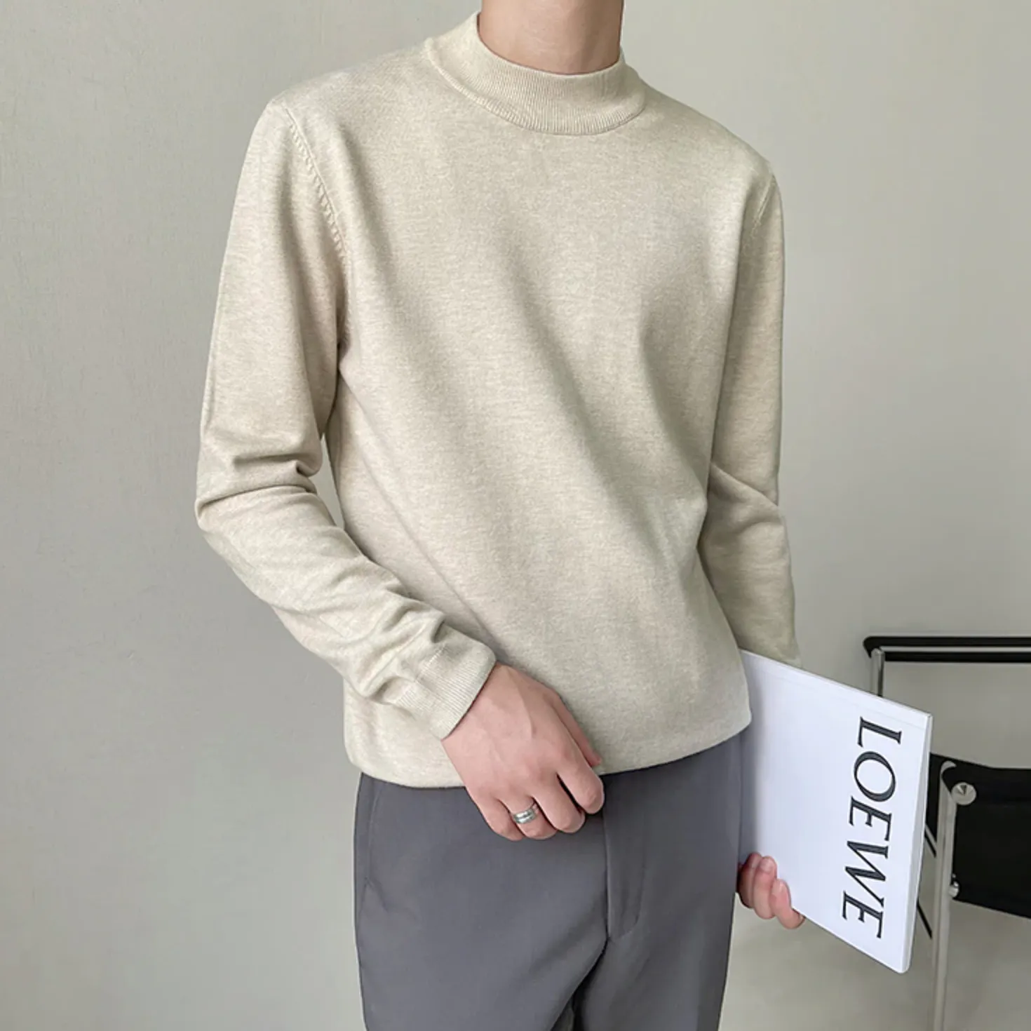 [Korean Style] 8 Colors Mock Neck Wool Sweaters