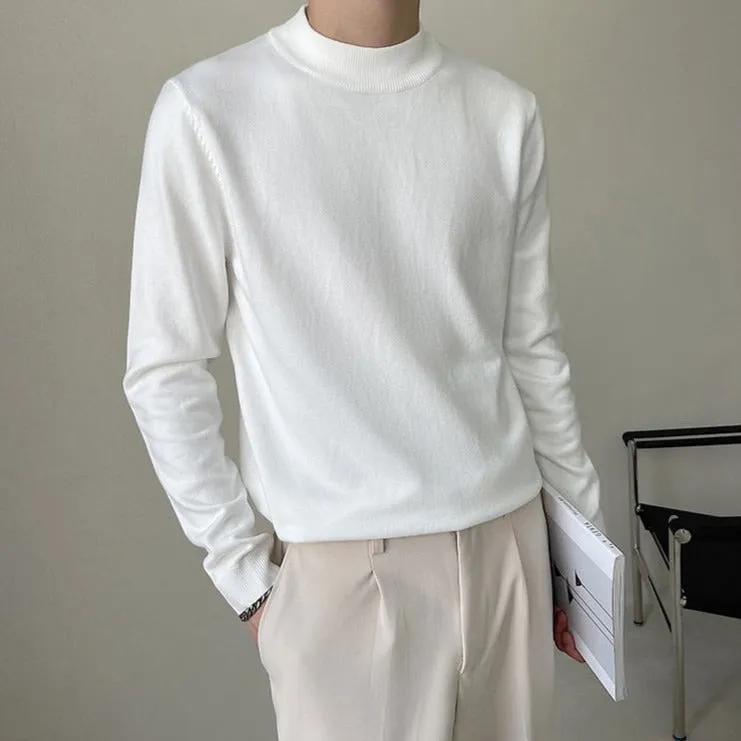 [Korean Style] 8 Colors Mock Neck Wool Sweaters