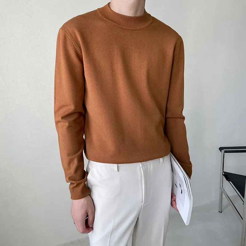 [Korean Style] 8 Colors Mock Neck Wool Sweaters