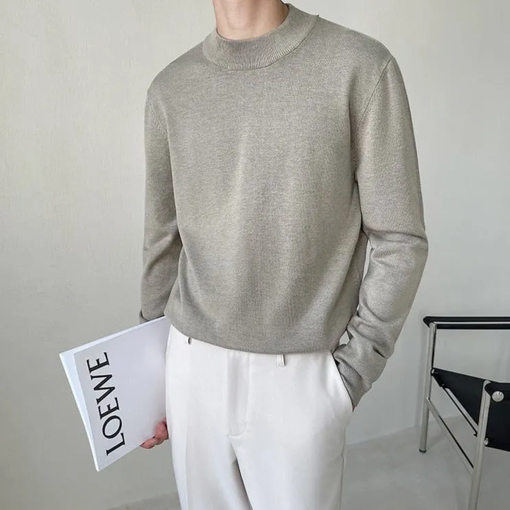 [Korean Style] 8 Colors Mock Neck Wool Sweaters