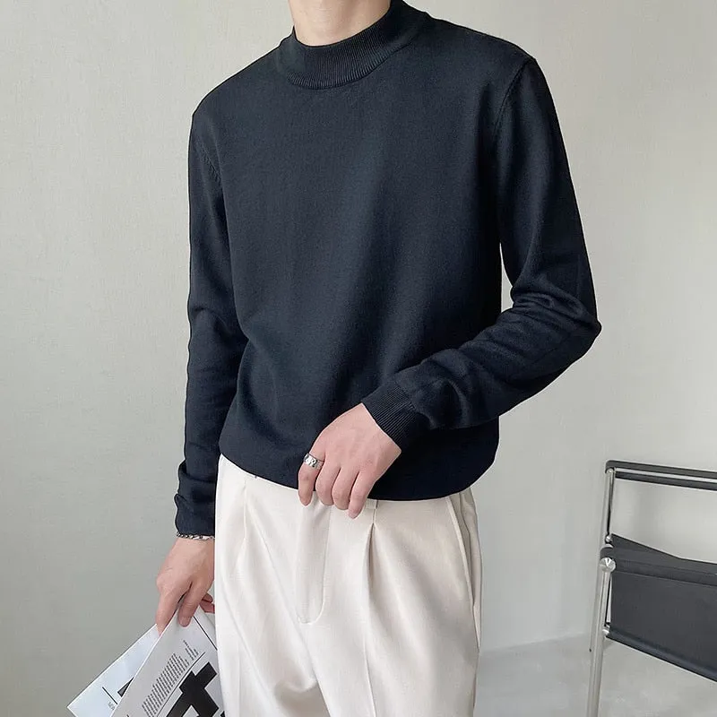 [Korean Style] 8 Colors Mock Neck Wool Sweaters