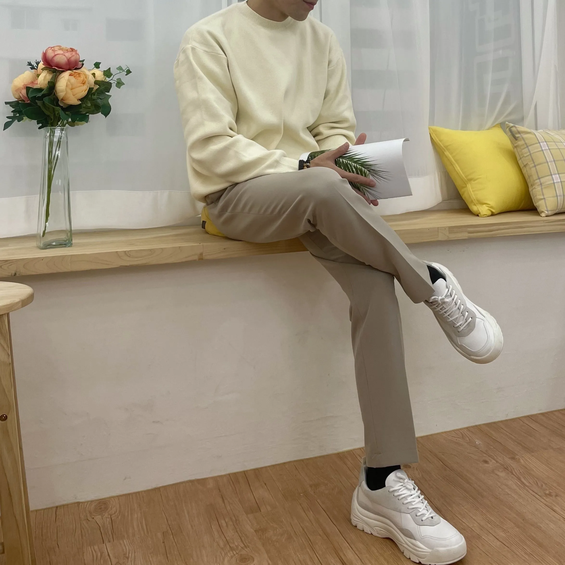 [Korean Style] Clean Round Knitted Sweaters