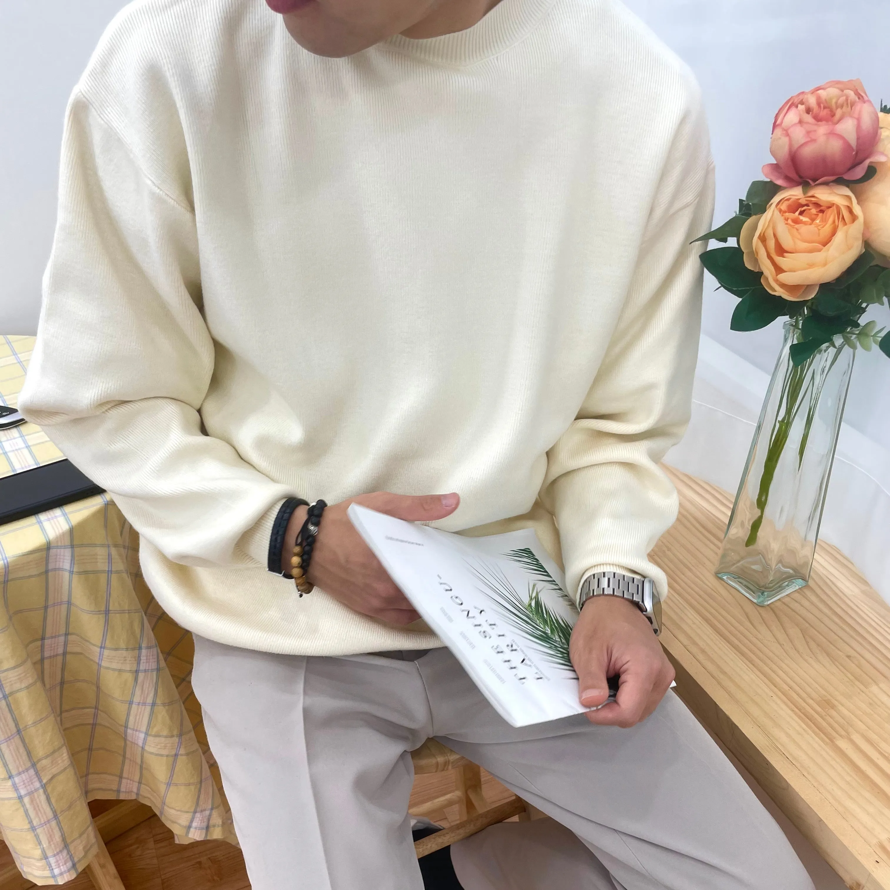 [Korean Style] Clean Round Knitted Sweaters