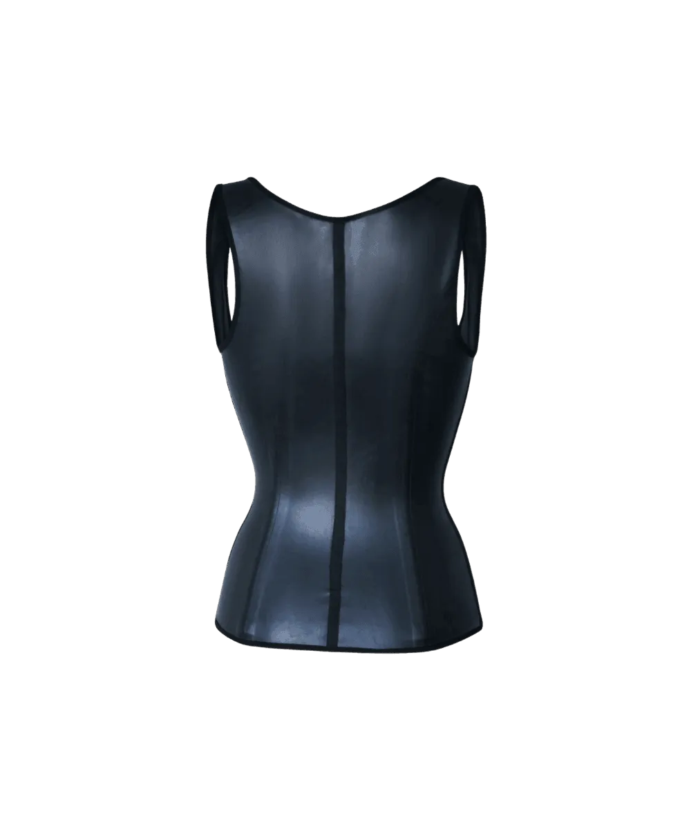 Latex Long Vest Waist Trainer Onyx