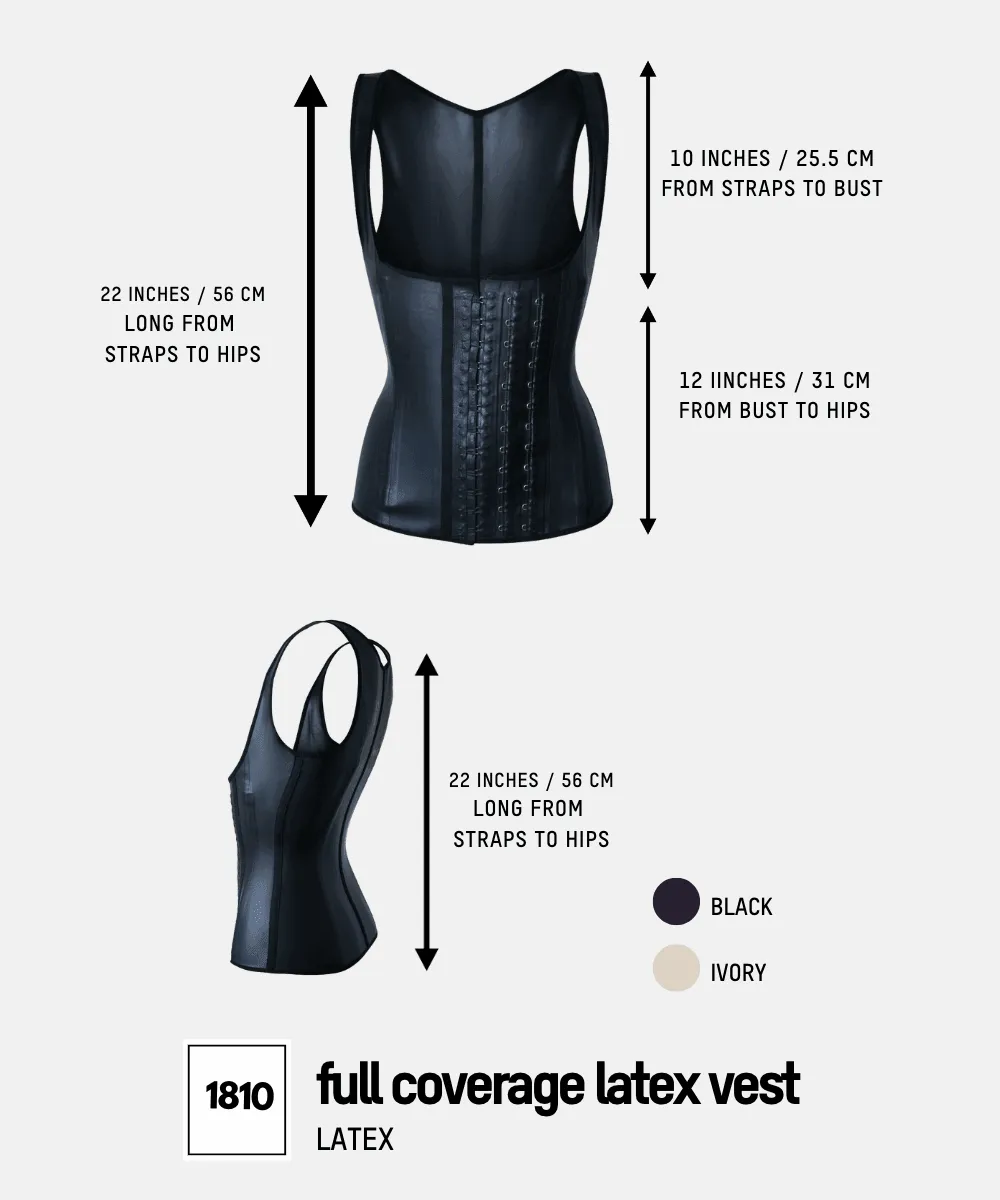 Latex Long Vest Waist Trainer Onyx