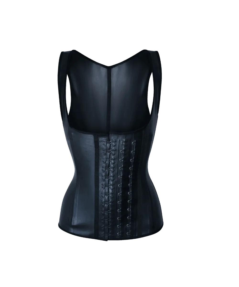 Latex Long Vest Waist Trainer Onyx