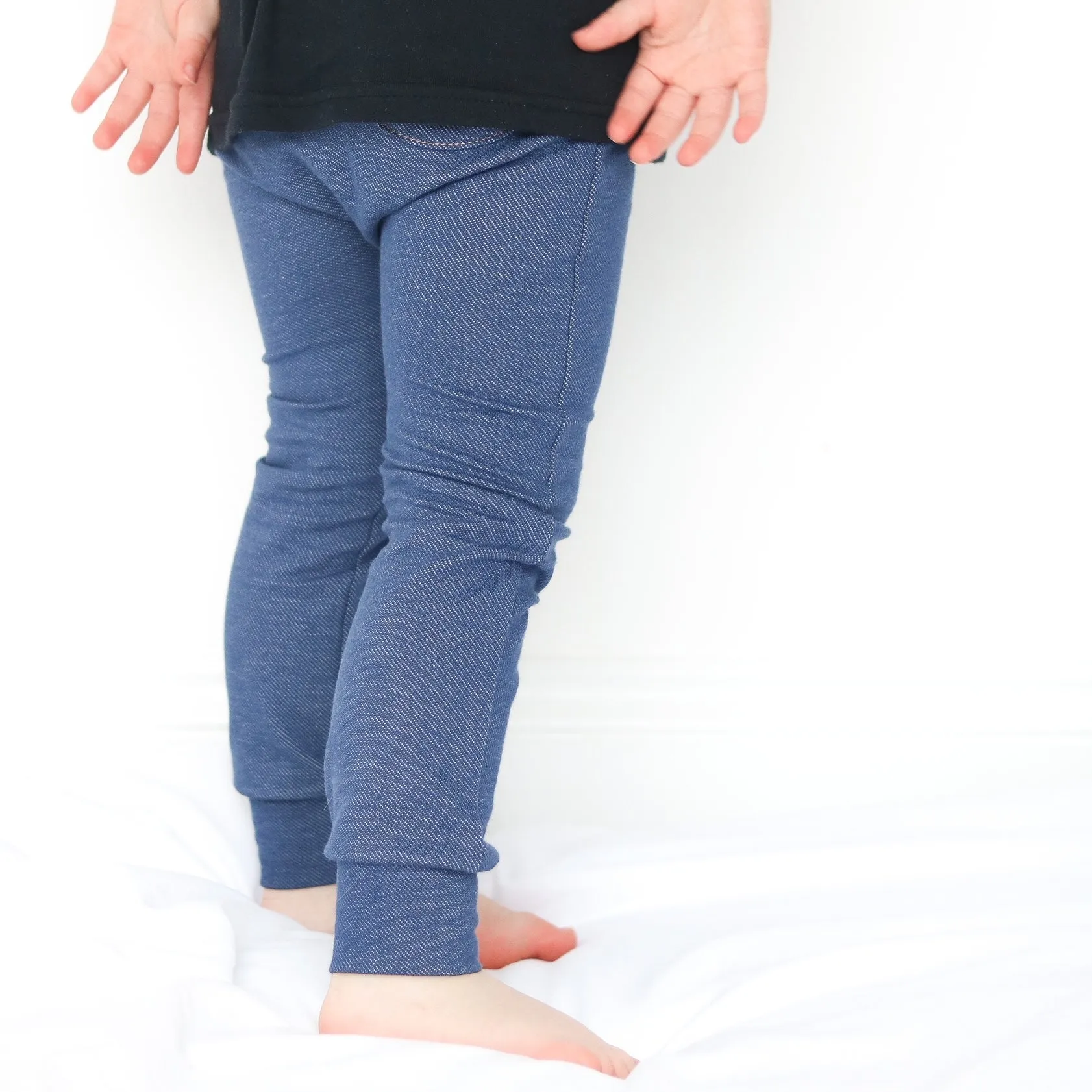 Light Blue Cotton Jeggings