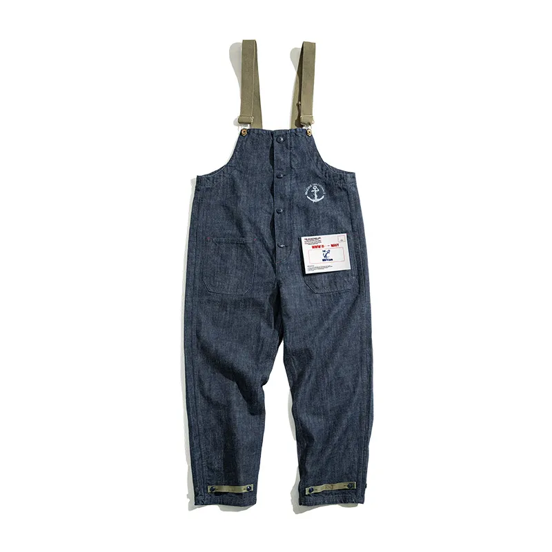 Men's Canvas Naval Dungaree Overalls In Blue