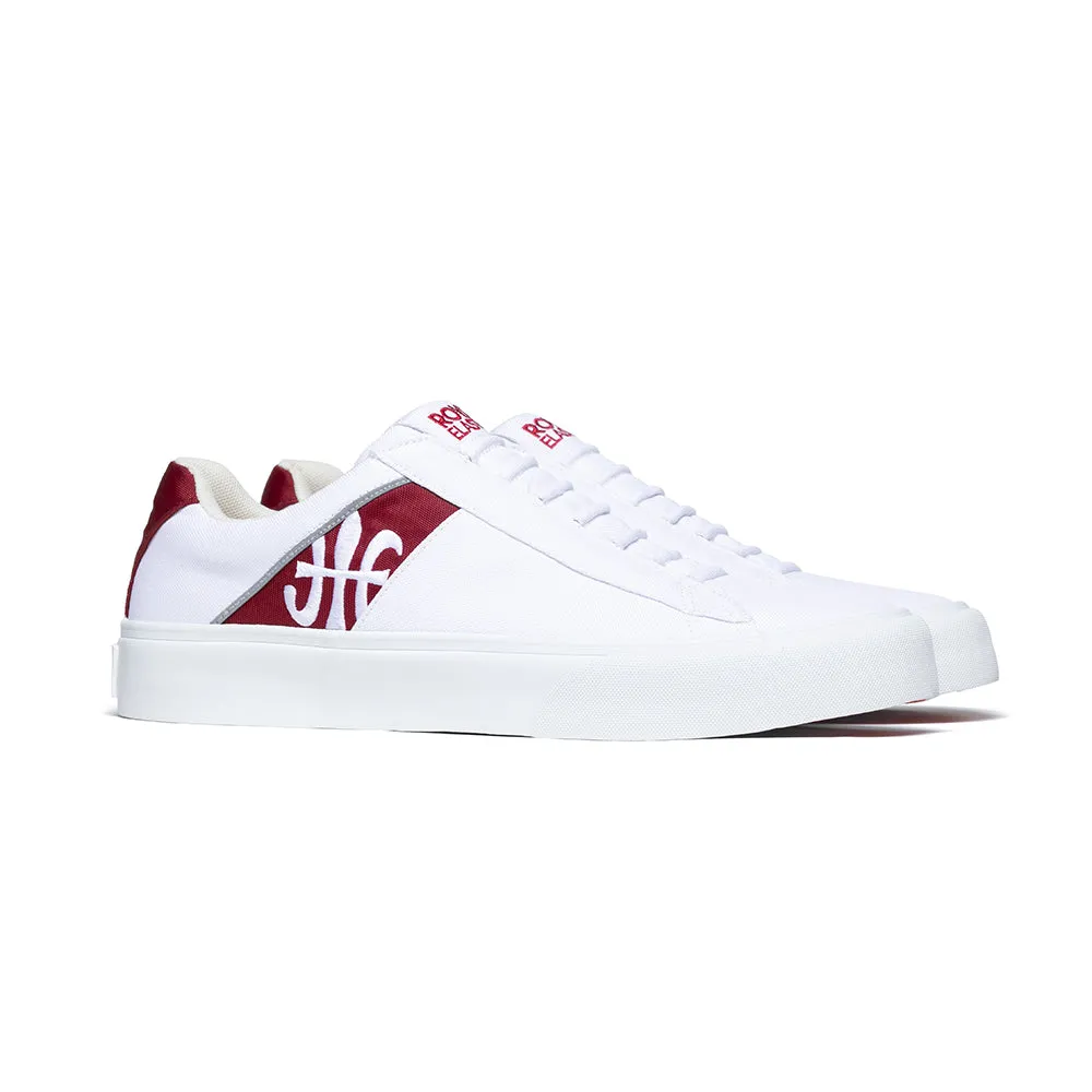 Men's Cruiser White Red Nylon Low Tops 00801-100