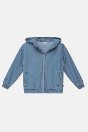 My Little Cozmo Kids Denim Hooded Jacket