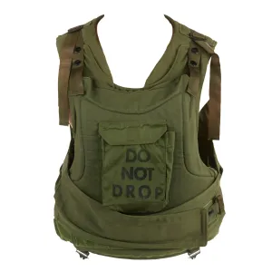 Original U.S. Vietnam War Helicopter Air Crew Ballistic Armored Vest Size Regular with Front Armor Plate