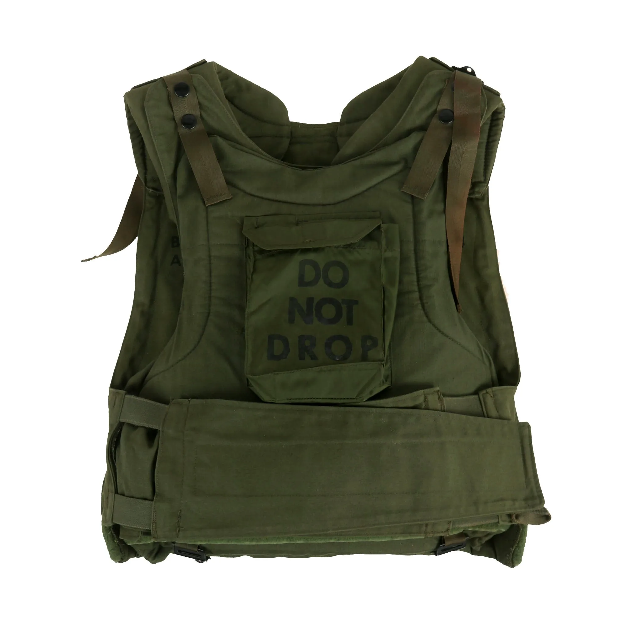 Original U.S. Vietnam War Helicopter Air Crew Ballistic Armored Vest Size Regular with Front Armor Plate