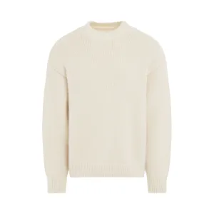 Pavane Back Logo Knit in Off-White