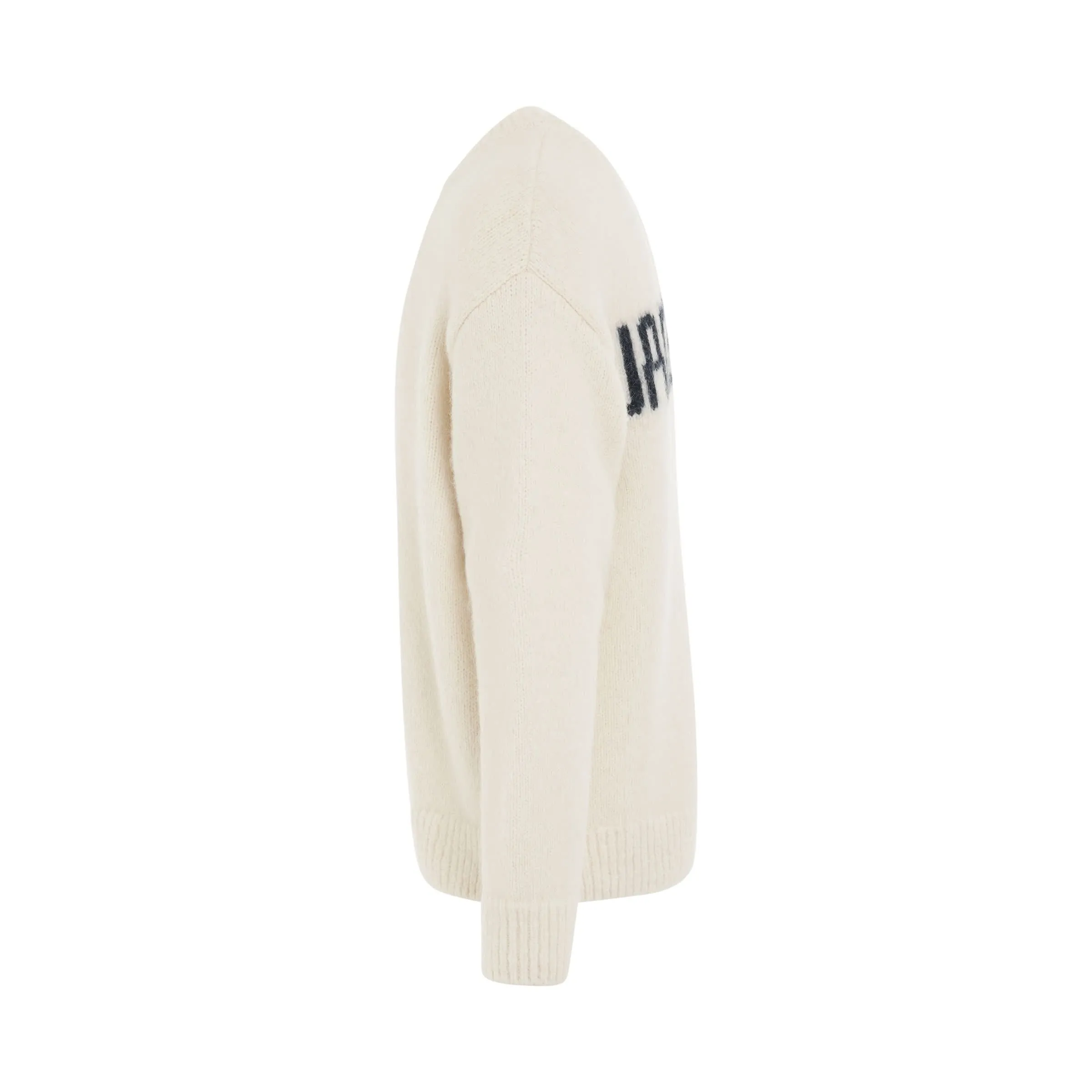 Pavane Back Logo Knit in Off-White