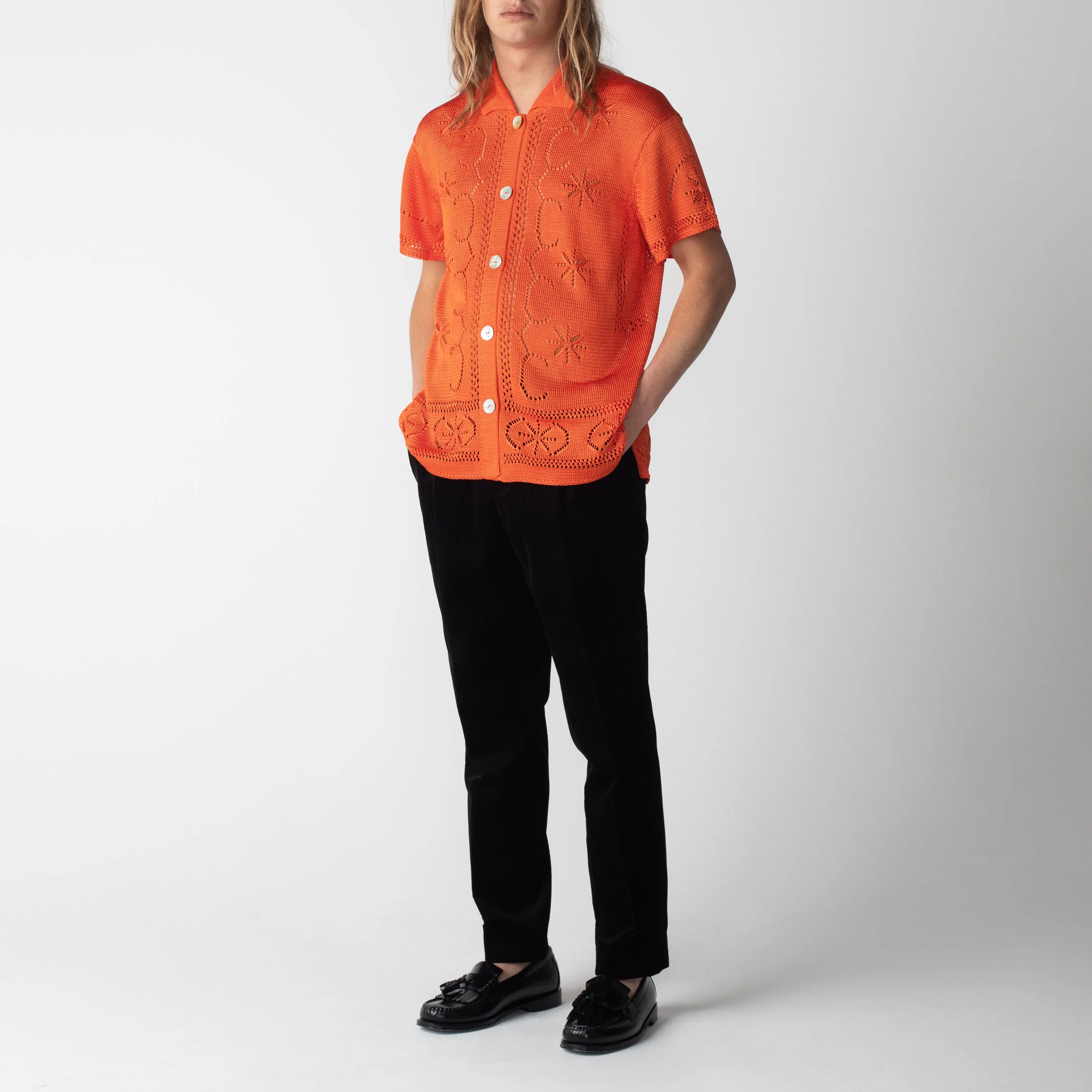 Pointelle Short Sleeve Shirt