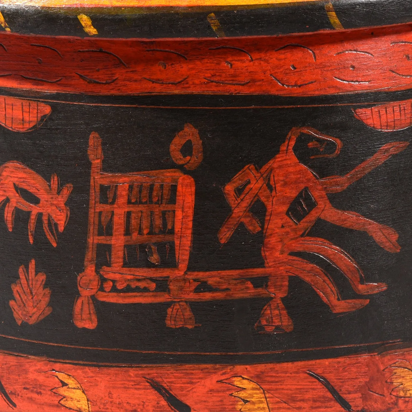 Reproduction Lacquer Pot From Pakistan