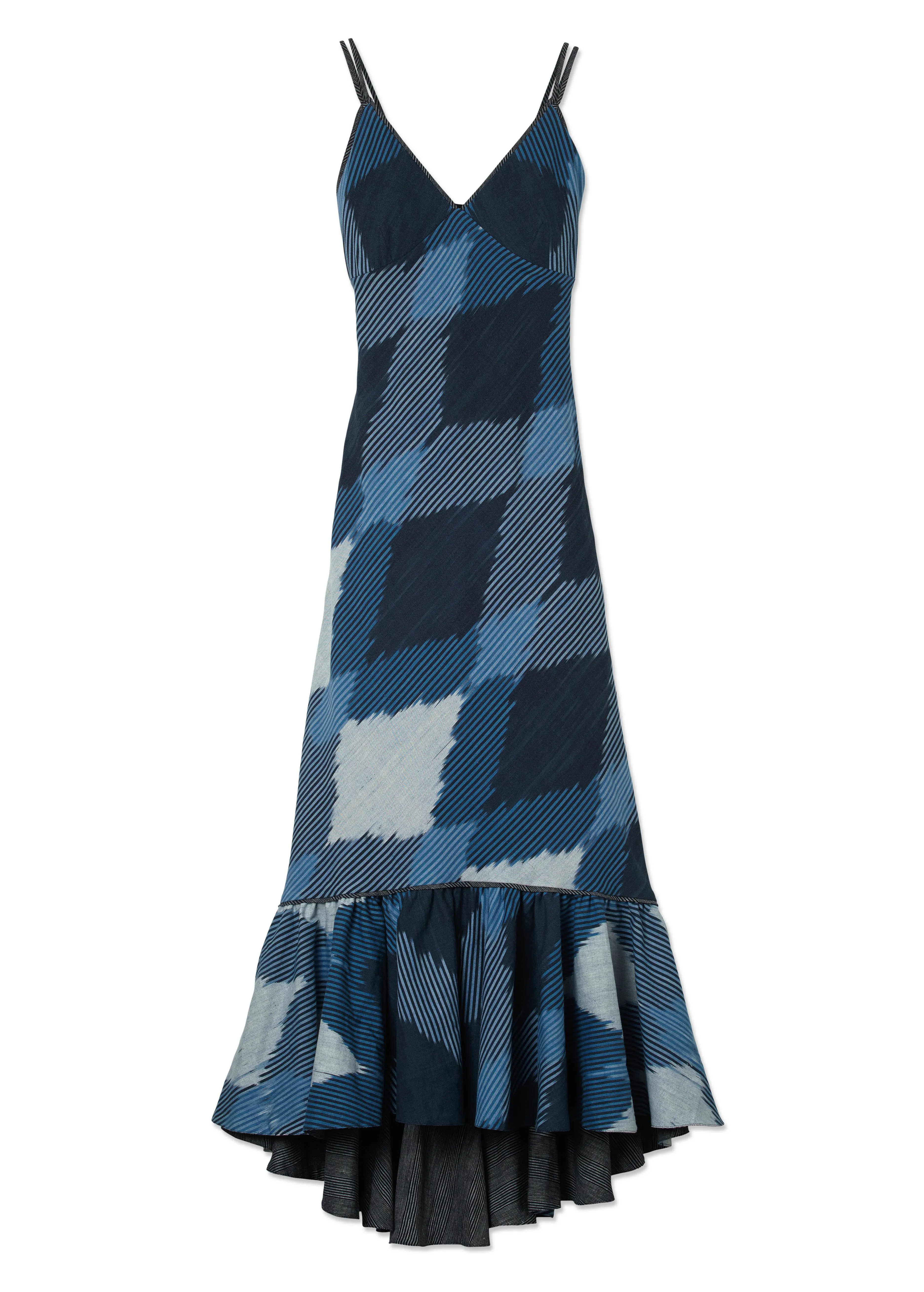 Reversible Ikat Maxi in Black and Blue