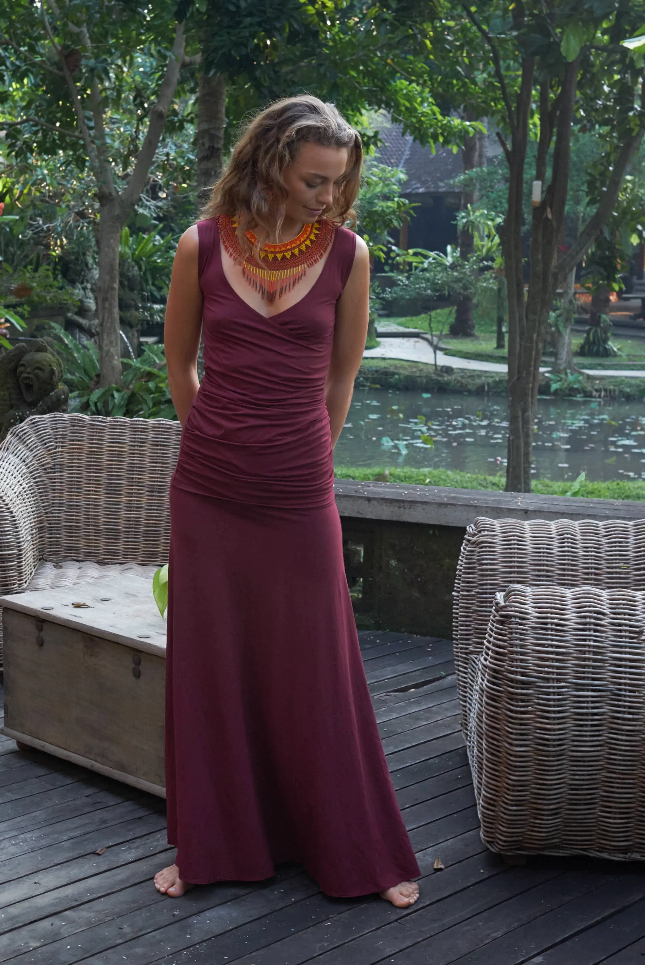 THAI SKIRT BURGUNDY